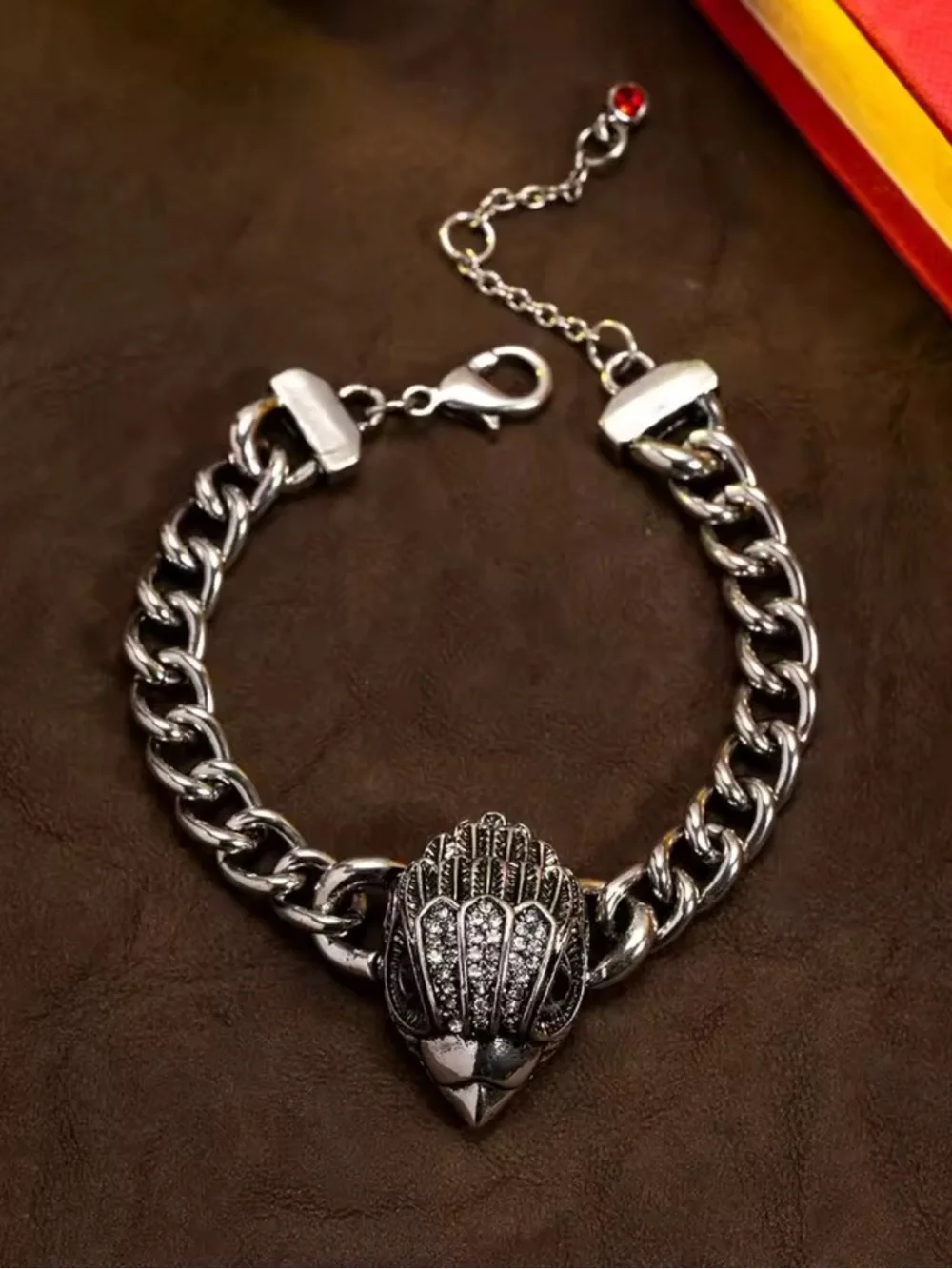 Kurt Geiger Silver Chain Bracelet with Crystal Bird Accent